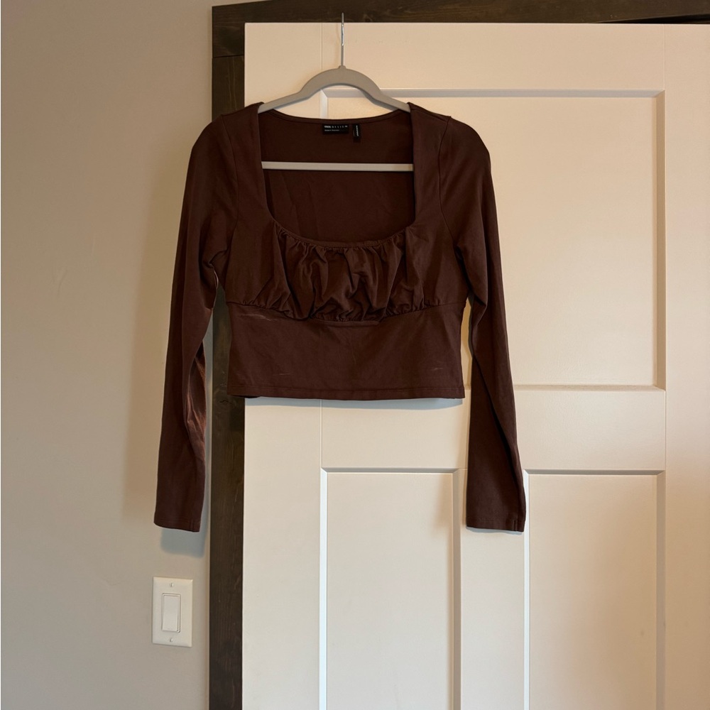 ASOS Brown Long Sleeve Women's Top